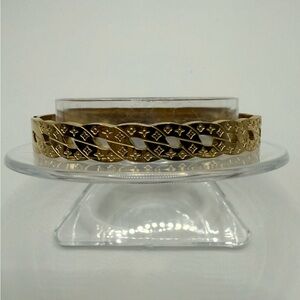 L..V logo Gold tone bangel Bracelet stainless steel luxury jewelry New